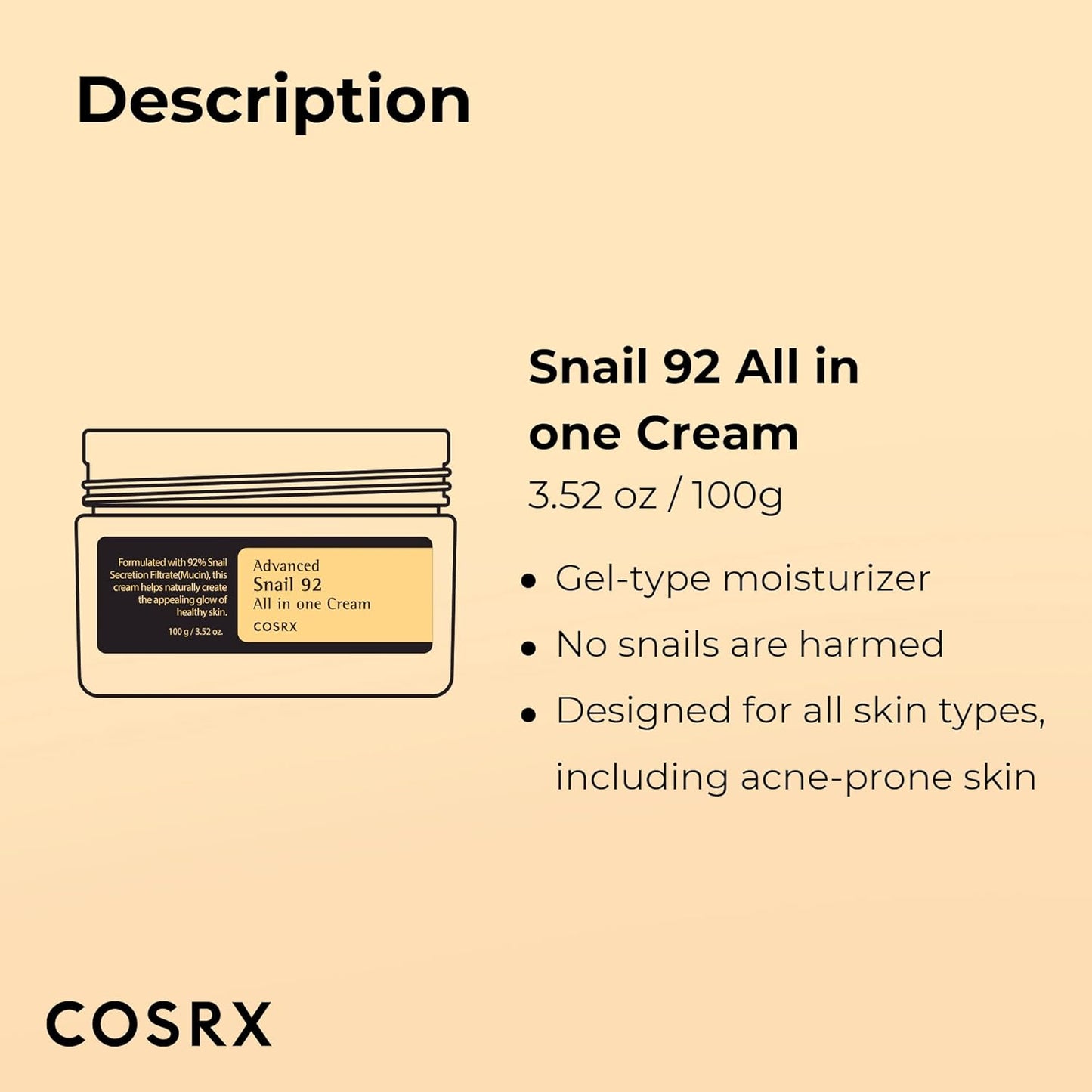 COSRX Advanced Snail 92 All in one Cream