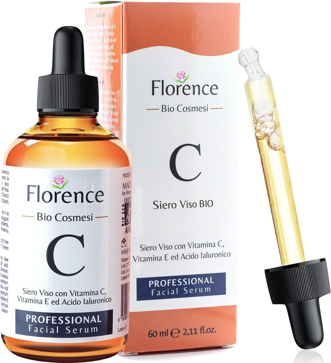 Organic Vitamin C Serum for Face - Anti-Dark Spots, Wrinkle, Aging Brightening Facial and Eye Contour Vitamin C Serum