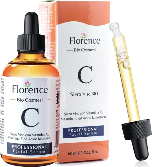 Organic Vitamin C Serum for Face - Anti-Dark Spots, Wrinkle, Aging Brightening Facial and Eye Contour Vitamin C Serum