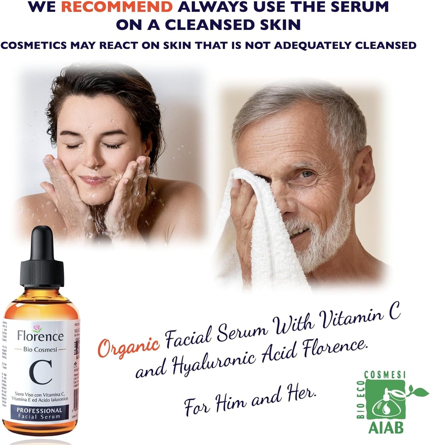 Organic Vitamin C Serum for Face - Anti-Dark Spots, Wrinkle, Aging Brightening Facial and Eye Contour Vitamin C Serum