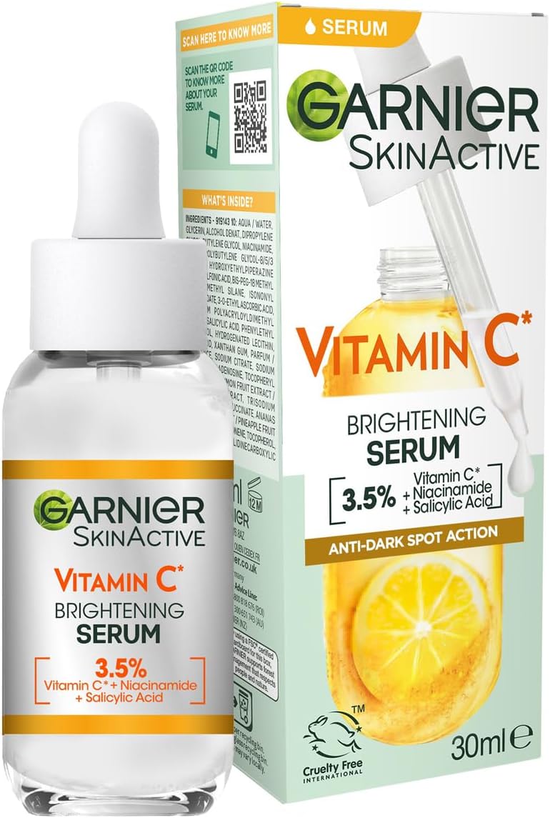 Garnier Vitamin C Serum for Face, Anti-Dark Spots & Brightening Serum 30ml