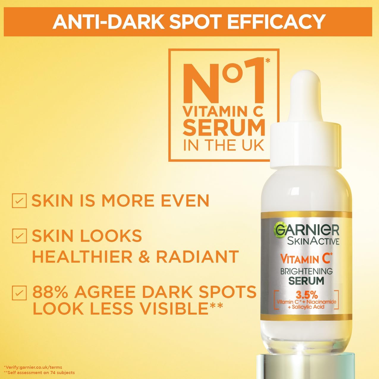 Garnier Vitamin C Serum for Face, Anti-Dark Spots & Brightening Serum 30ml