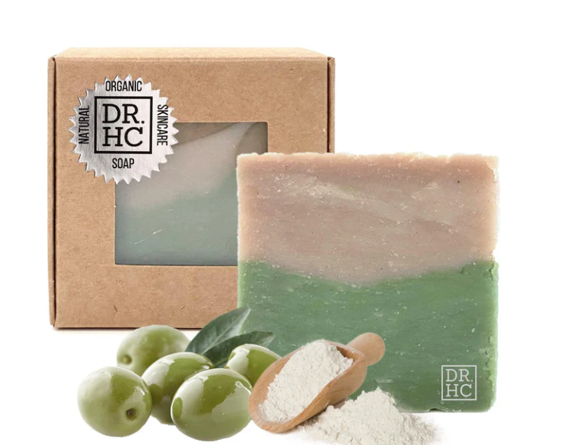 DR.HC All-Natural Skincare Face Soap - Olive Mineral Clay (110g, 3.8oz)