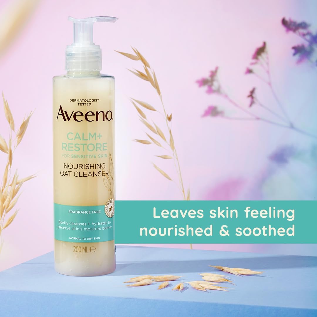 Aveeno Face Calm + Restore Nourishing Oat Cleanser 200ml