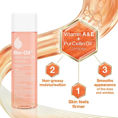 Bio-Oil Skincare Oil - Improve the Appearance of Scars, Stretch Marks and Skin Tone - 1 x 125 ml