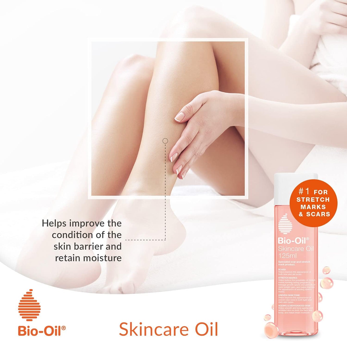 Bio-Oil Skincare Oil - Improve the Appearance of Scars, Stretch Marks and Skin Tone - 1 x 125 ml