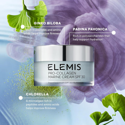 ELEMIS Pro-Collagen Marine Cream, Anti-Wrinkle Daily Face Moisturising Lotion 50ml, Hydrating Ultra-Light Gel-Cream Day Moisturiser Leaves Skin Smooth, Glowing and Rejuvenated, Suitable for All Skin Types