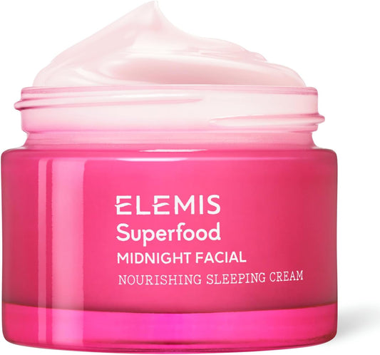 ELEMIS Superfood Midnight Facial & Facial Oil , Nourishing Prebiotic Night Gel Treatment , Moisturising and Hydrating Facial Care with Anti-Oxidant Rich Formula to Plump and Smooth Skin