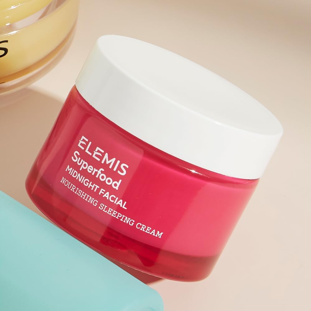 ELEMIS Superfood Midnight Facial & Facial Oil , Nourishing Prebiotic Night Gel Treatment , Moisturising and Hydrating Facial Care with Anti-Oxidant Rich Formula to Plump and Smooth Skin