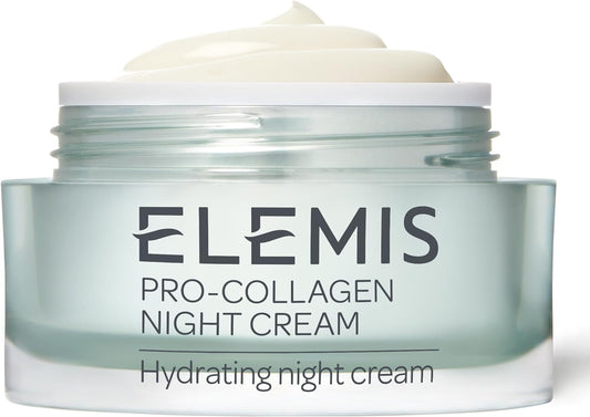 ELEMIS Pro-Collagen Night Cream 50ml Anti-Wrinkle, Daily Ultra-Light , Hydrating Gel Face Moisturiser Lotion , Antioxidant-Rich Formula Targets Signs of Ageing Overnight to Restore Plump , Firm Skin