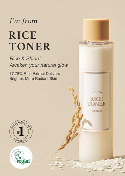 I'm from Rice Toner, 77.78% Rice Extract from Korea